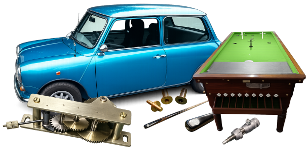 Classic Mini, Pool & Snooker Cues, Bar Billiards, Archery, Machinery & Tools