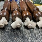 bar billiards table wood leg threads